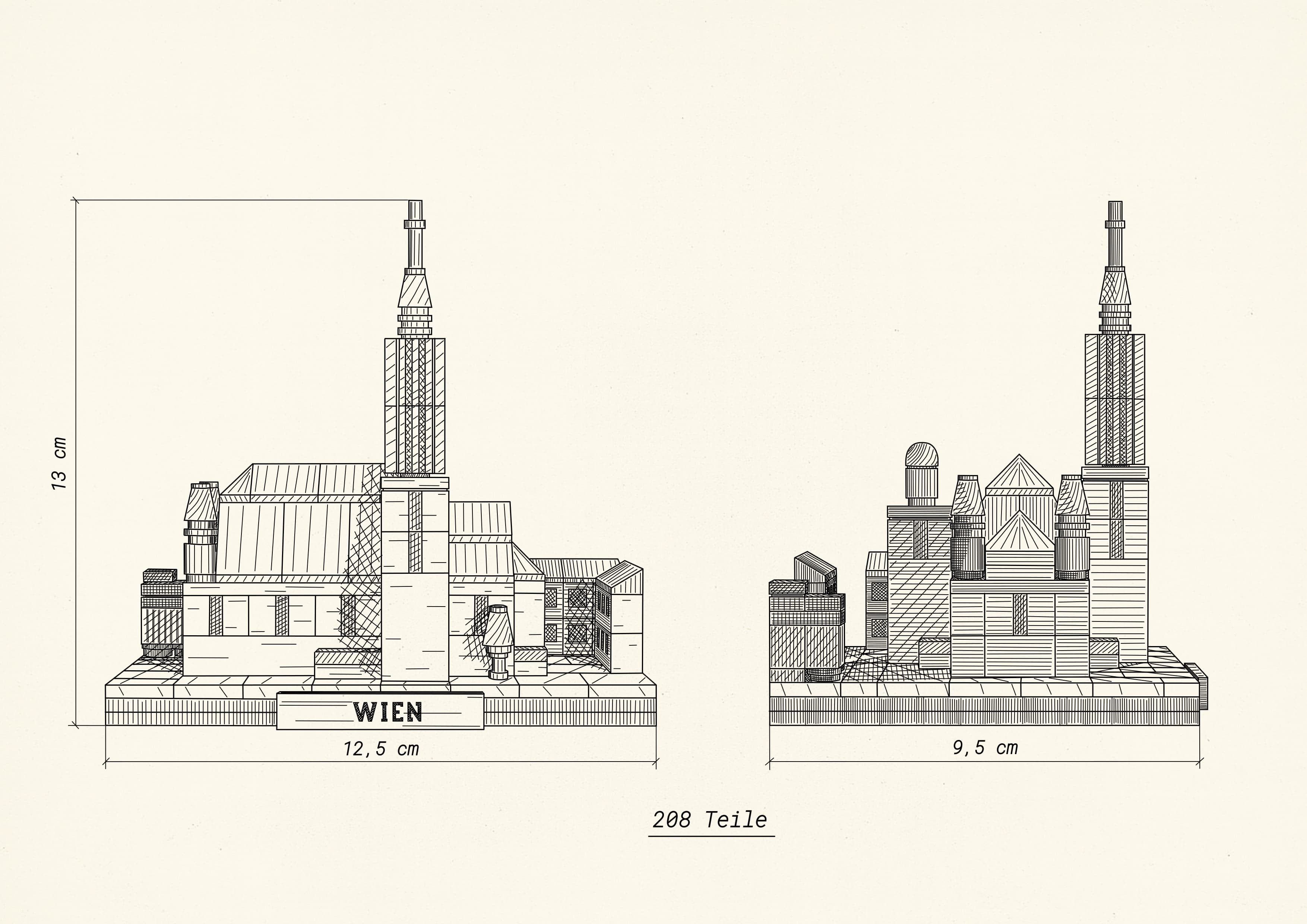 Technical Sketch of the MEMORENGA Wien Stephansdom model